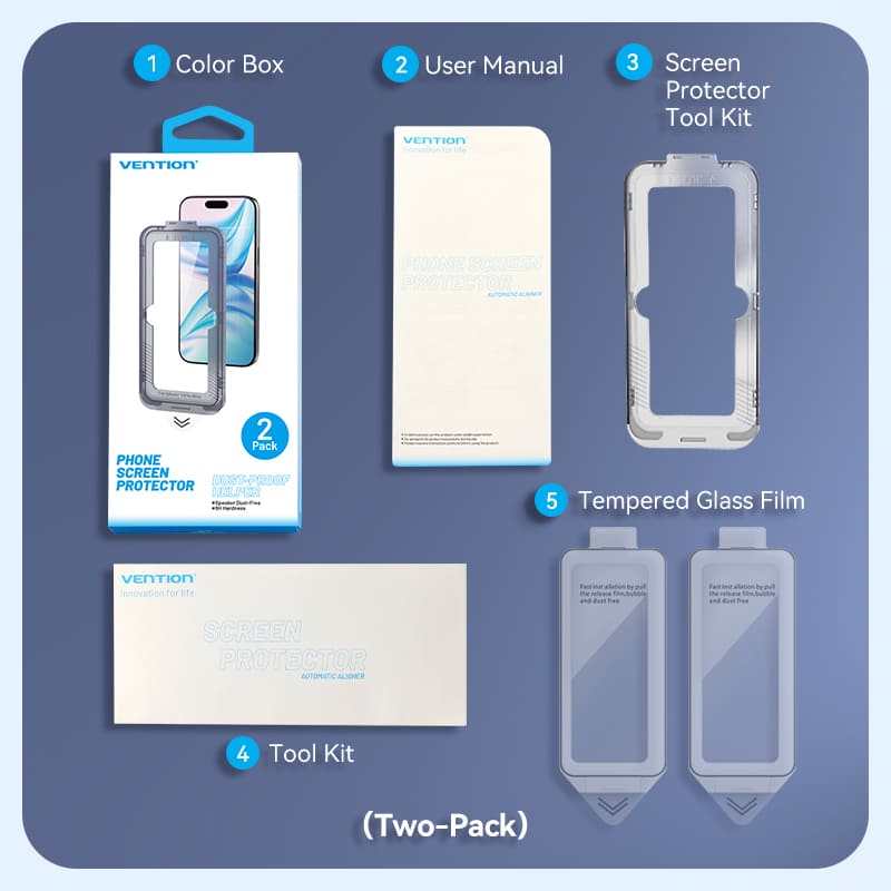 <tc>Vention</tc> 适用于 iPhone 15 的高清钢化玻璃屏幕保护膜,带无尘安装工具