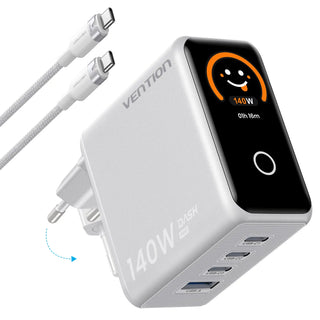 140W 4-Port GaN5.0 Charger with Smart Display - Vention