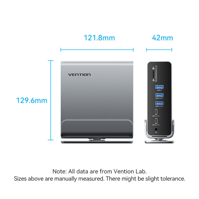 USB-C to DP/HDMI x 2/USB 3.2 Gen 2 Type-C docking station