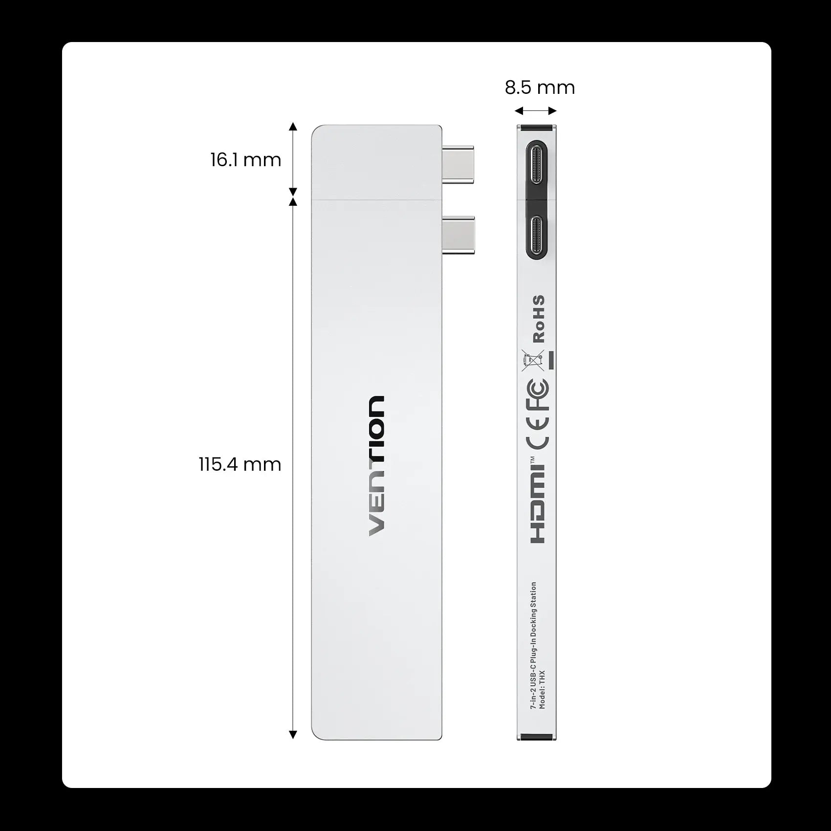 7-in-2 Plug-in Docking Station - Vention