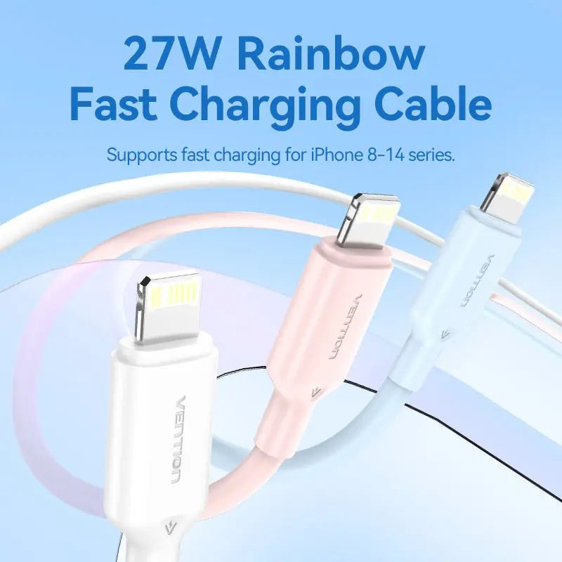 Vention USB 2.0 Type-C Male to Lightning Male 3A Cable PVC Type - Vention