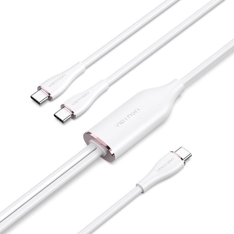 Vention USB 2.0 Type-C Male to 2 Type-C Male 5A Cable Silicone Type - Vention
