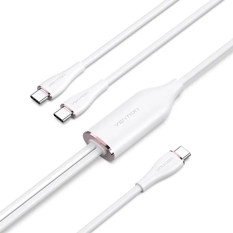 Vention USB 2.0 Type-C Male to 2 Type-C Male 5A Cable Silicone Type - Vention