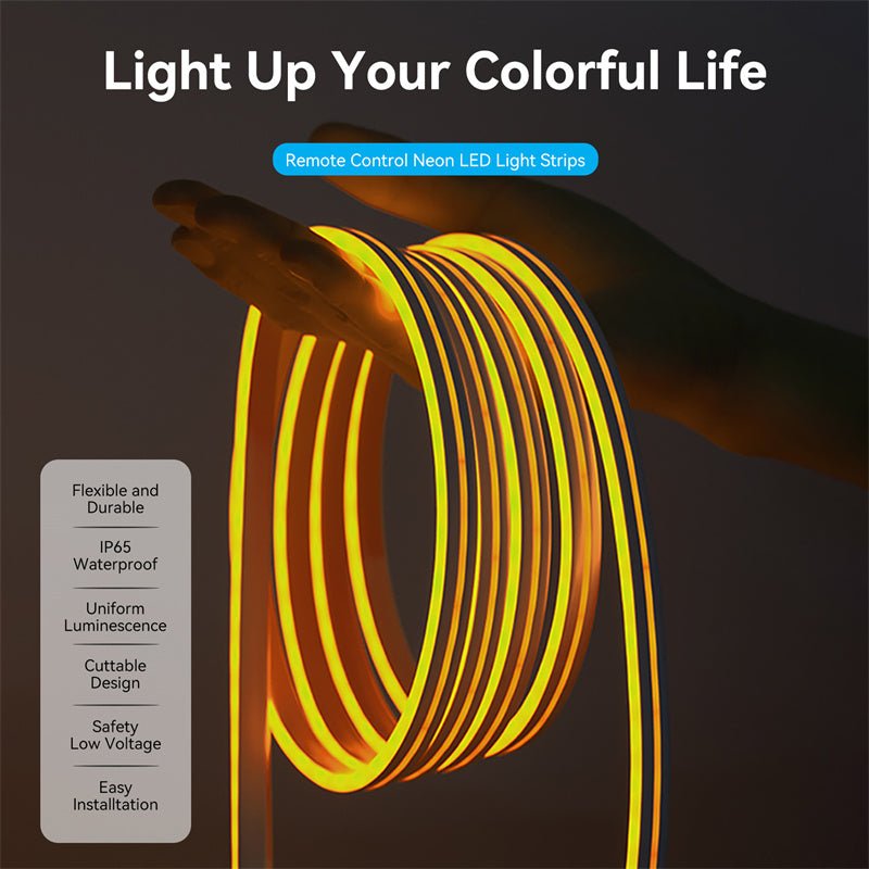 Vention Silicone Neon LED Strip Lights with IR Remote and USB 5V Power Supply - Vention