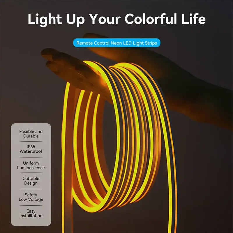 Vention Silicone Neon LED Strip Lights with IR Remote and USB 5V Power Supply - Vention