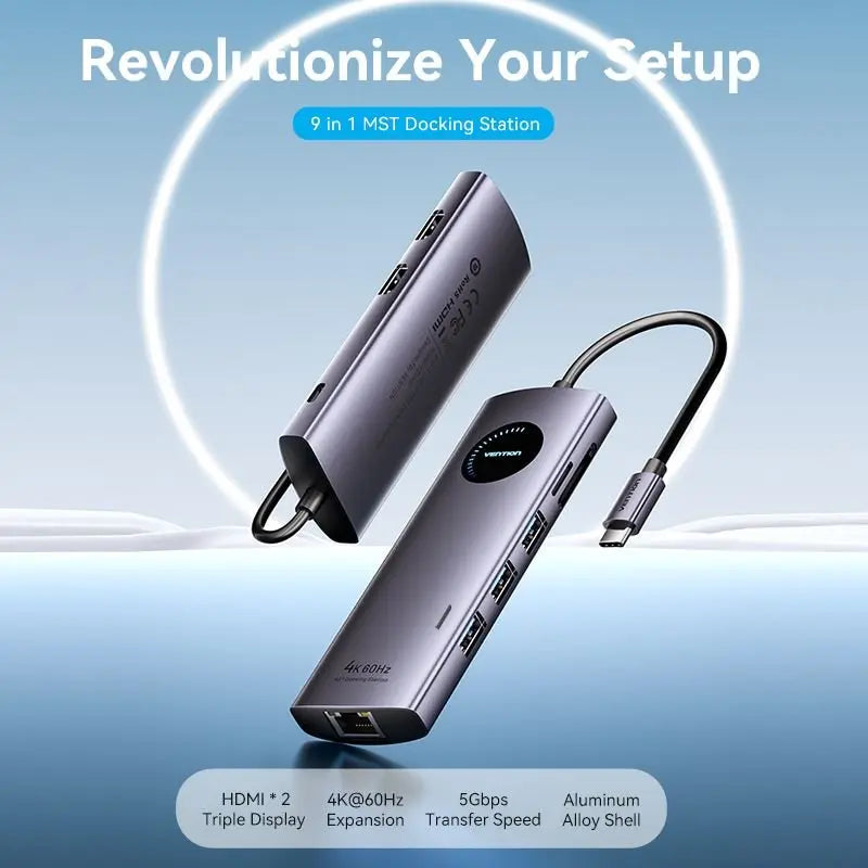 Vention 9-in-1 USB-C MST Docking Station - Vention