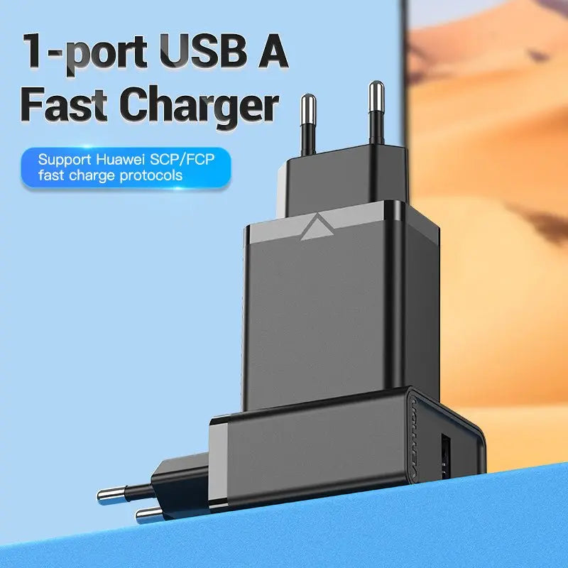 Vention 1-Port USB Wall Charger 22.5W EU-Plug - Vention