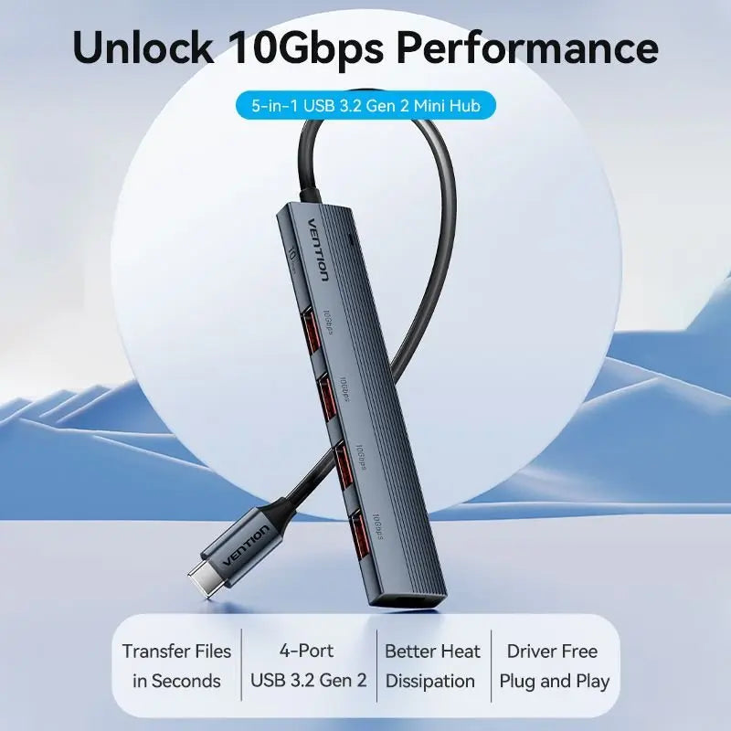 Vention 5-in-1 USB-C Mini Hub - Vention