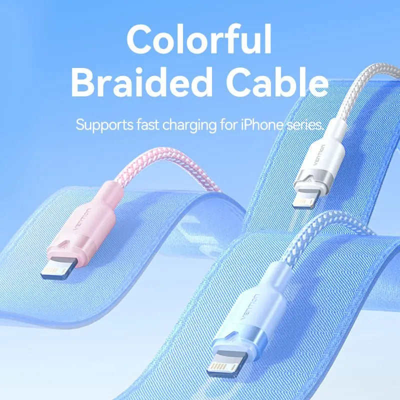 Vention USB 2.0 Type-A Male to Lightning Male 2.4A Cable Aluminum Alloy Type - Vention