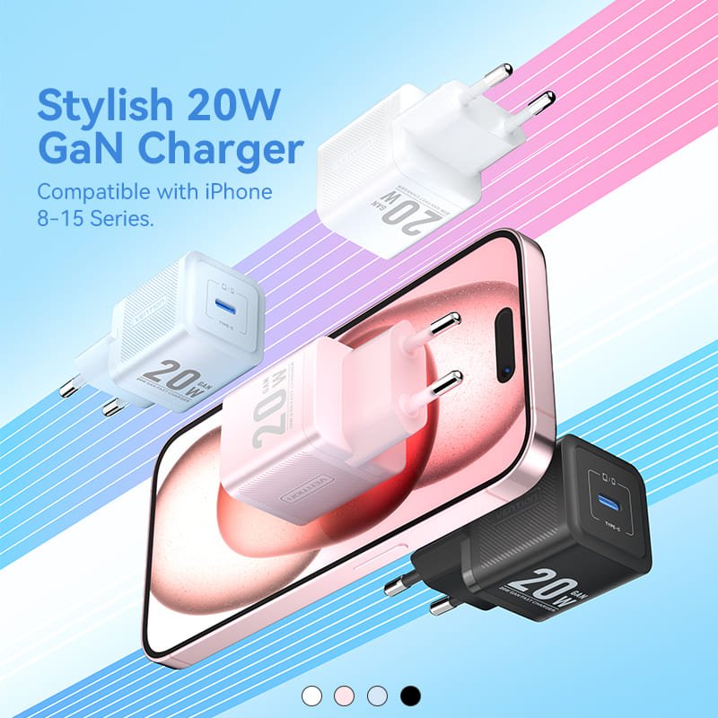 Vention 1-Port USB-C GaN Charger 20W EU-Plug - Vention