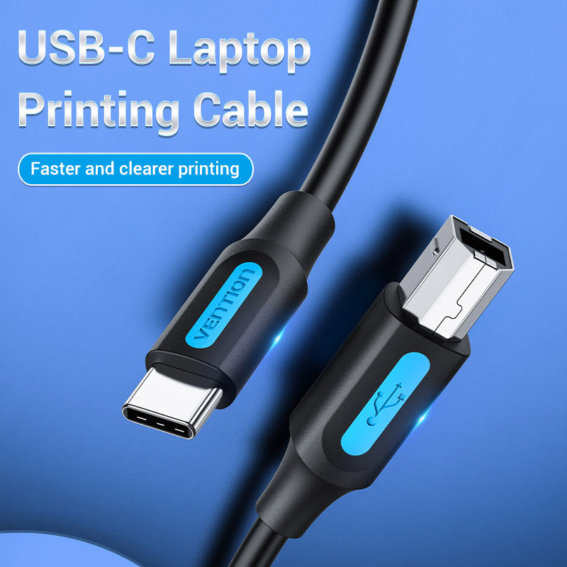 <tc>Vention</tc> Kabel Printer USB 2.0 Tipe-C Male ke Tipe-B Male