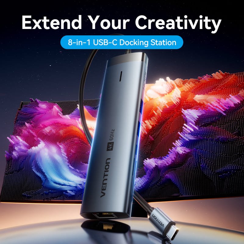 Vention 8-in-1 USB-C Docking Station - Vention
