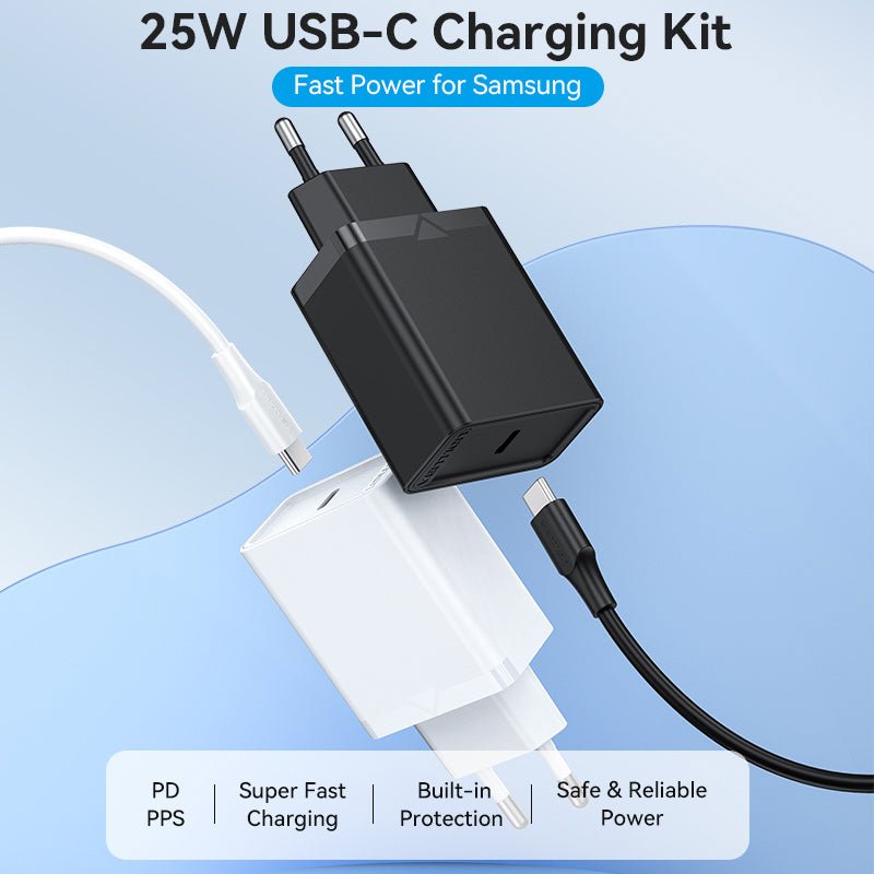 Vention 1-Port USB-C Wall Charger 25W EU-Plug - Vention