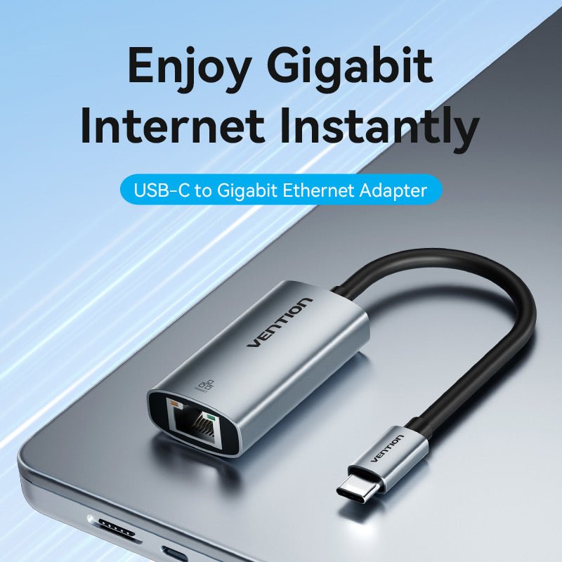 Vention USB-C to Gigabit Ethernet Adapter 0.15M Gray Aluminum Alloy Type - Vention