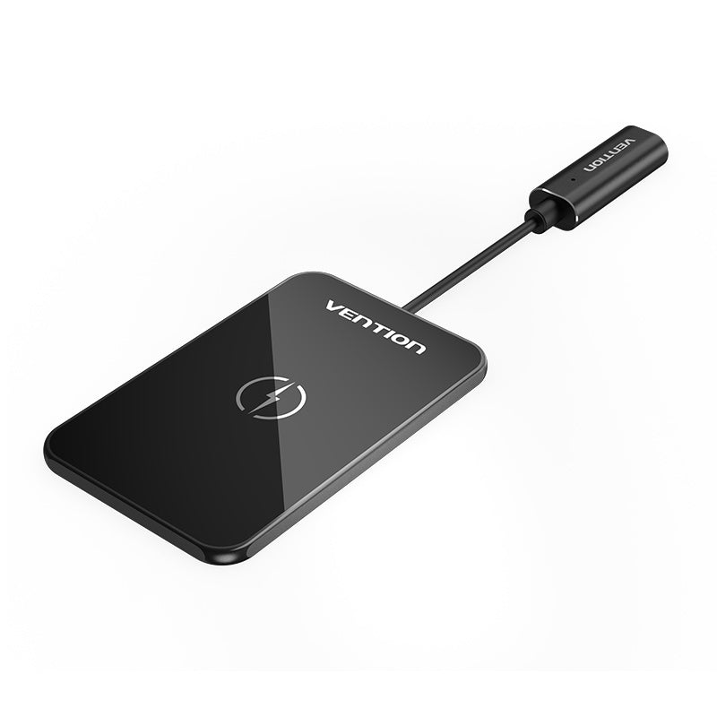 <tc>Vention</tc> Pengisi Daya Nirkabel 15W Permukaan Cermin Ultra Tipis Tipe 0,05M Hitam