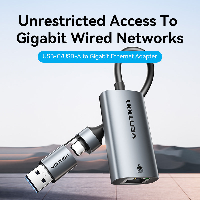 <tc>Vention</tc> USB-C/USB-A auf Gigabit-Ethernet-Adapter