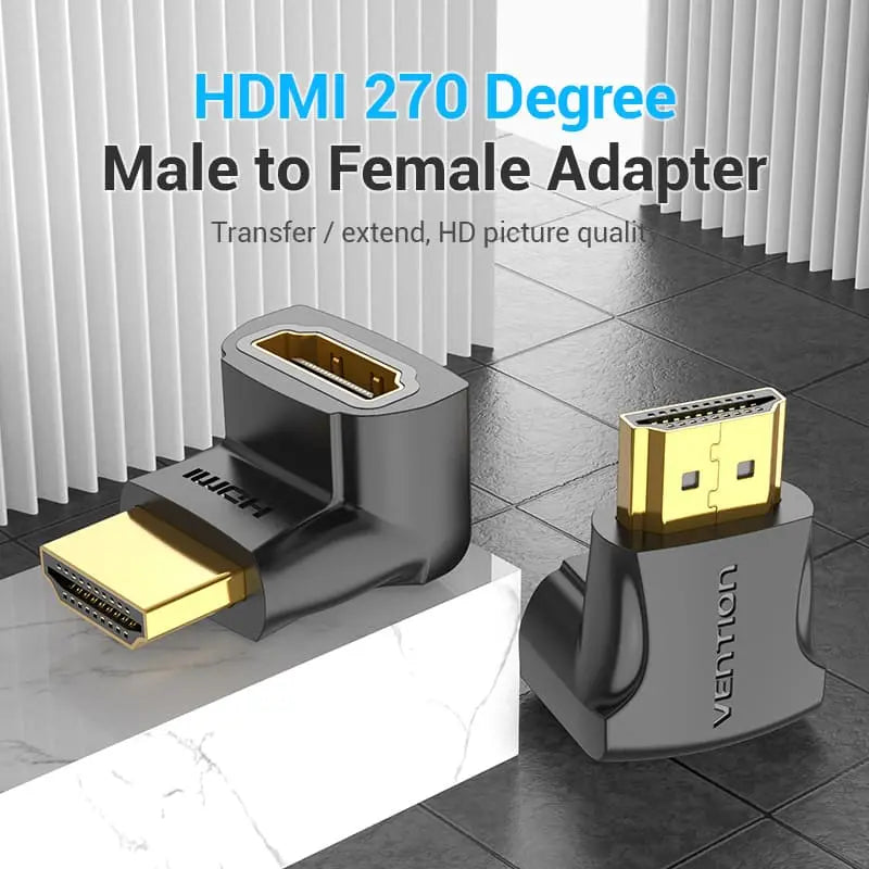 Vention HDMI™ 270 Degree Male to Female Adapter Black - Vention