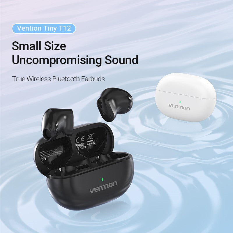 Audífonos Bluetooth inalámbricos verdaderos Tiny T12 Negro/Blanco