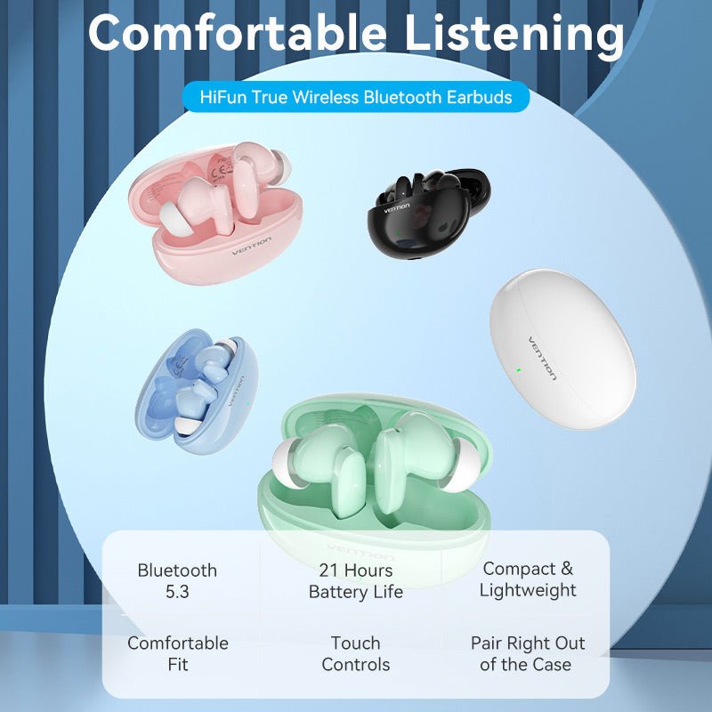 Vention Bluetooth 5.3 Earphones TWS True Wireless Earbuds - Vention