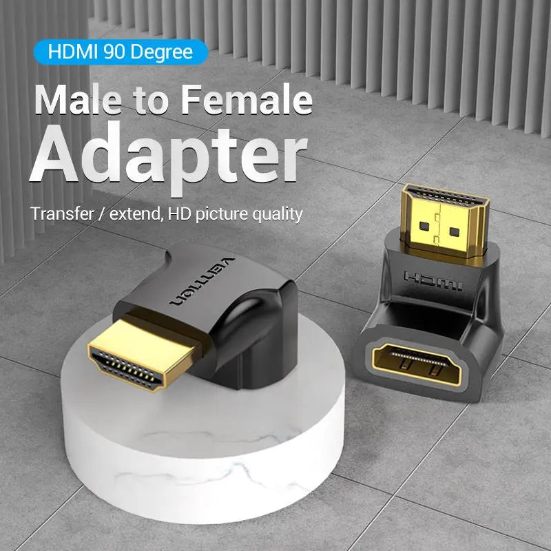 Vention HDMI™ 90 Degree Male to Female Adapter Black - Vention