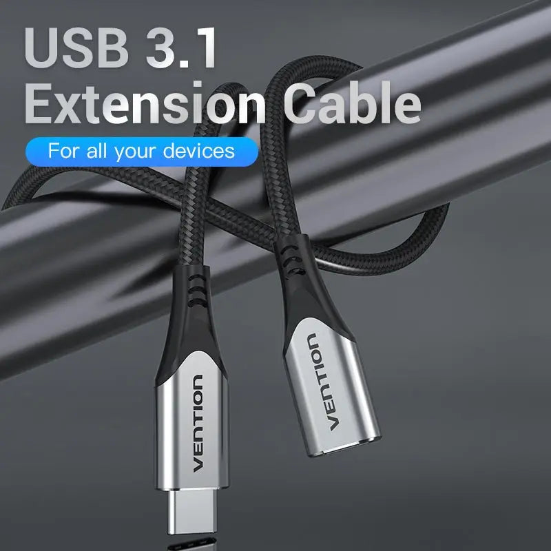 Vention Cotton Braided USB-C 3.1 Extension Cable - Vention