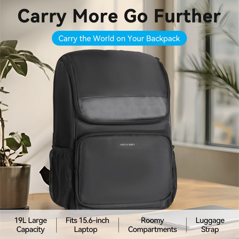 Vention Laptop Backpack (45cm x 28cm x 15cm) Black - Vention