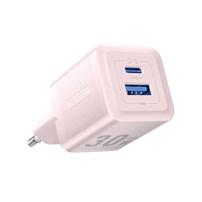 Vention 2-Port USB (C+A) GaN Charger (30W/30W) EU-Plug - Vention