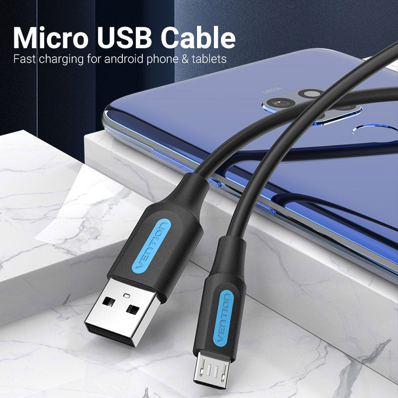 <tc>Vention</tc> USB 2.0 A-Stecker auf Micro-B-Stecker 3A-Kabel