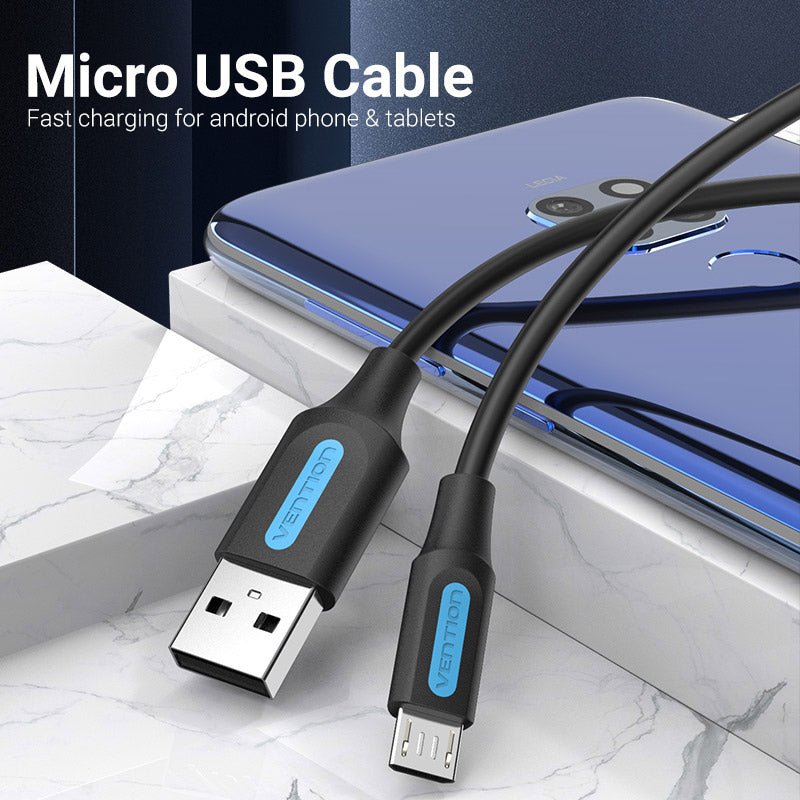 Vention USB 2.0 A Male to Micro-B Male 3A Cable - Vention
