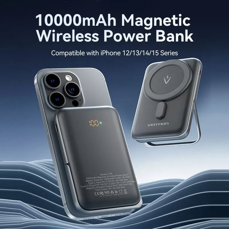Vention 10000mAh Magnetic Wireless Power Bank 20W - Vention