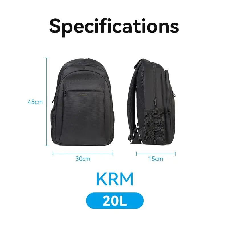 Vention Water-Repellent Laptop Backpack Black - Vention