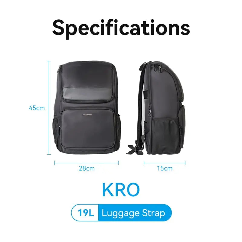 Vention Water-Repellent Laptop Backpack Black - Vention