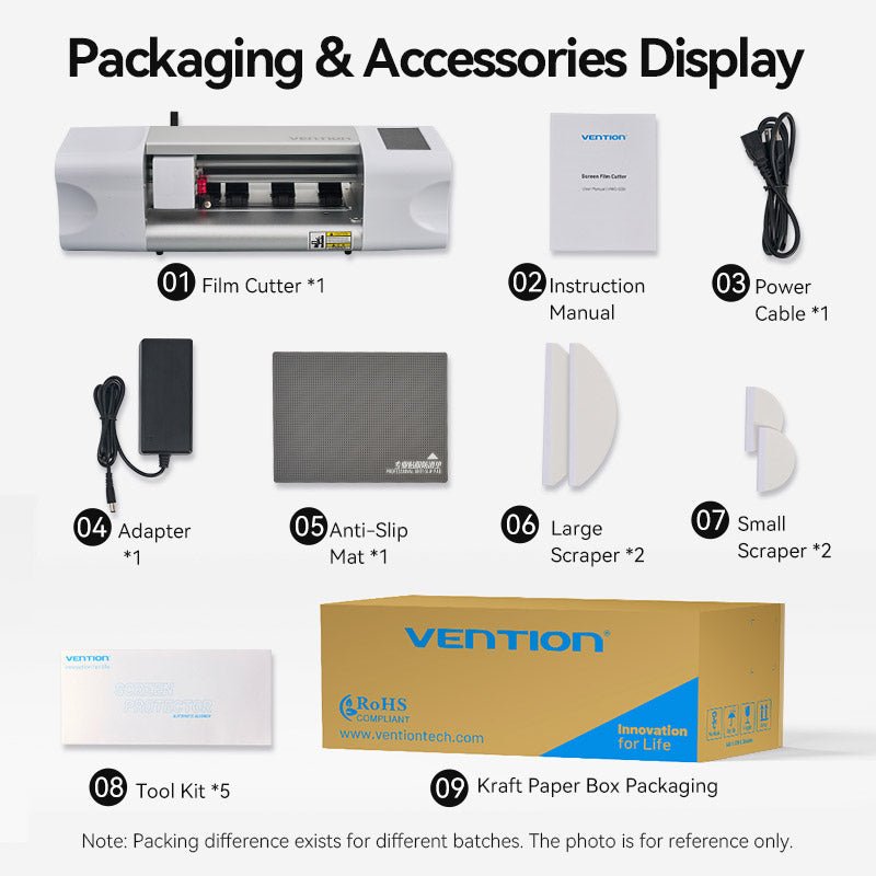 Vention Intelligent Screen Film Cutter with Touch Screen - EU Plug - Vention