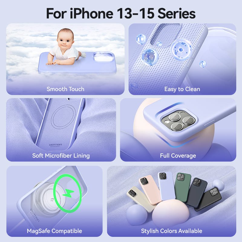 Vention Liquid Silicone Case for iPhone 13 with MagSafe - Vention