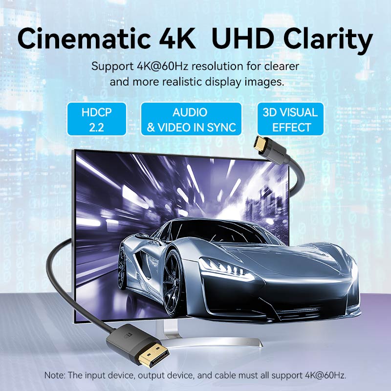 Vention USB-C to DP 4K HD Cable - Vention