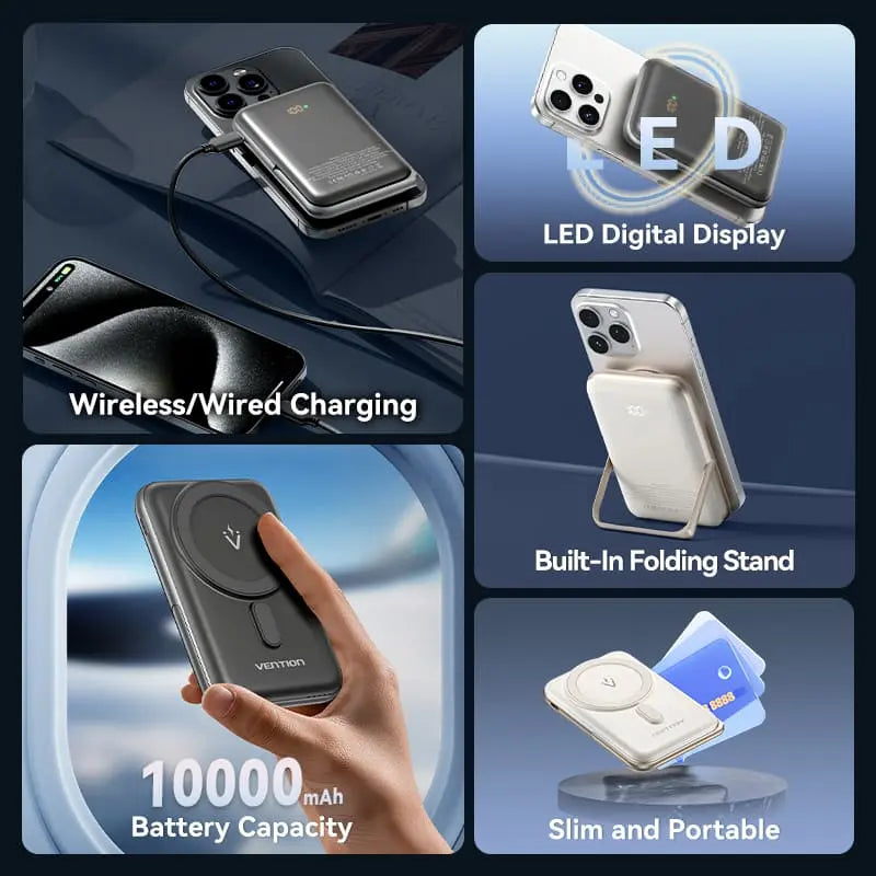 Vention 10000mAh Magnetic Wireless Power Bank 20W - Vention