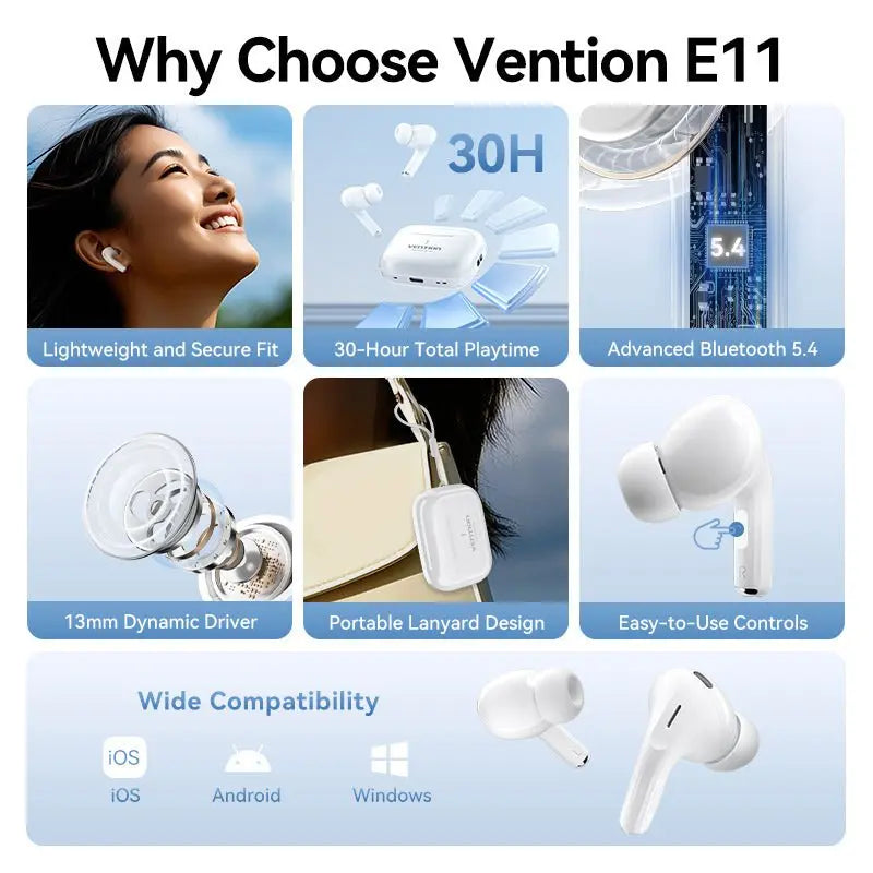 Vention True Wireless Bluetooth Earbuds - Vention