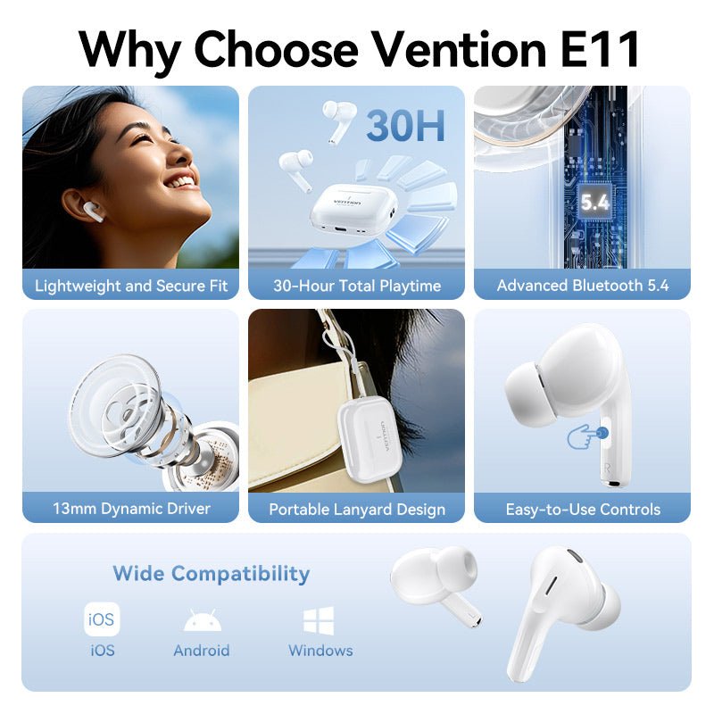 Vention True Wireless Bluetooth Earbuds - Vention