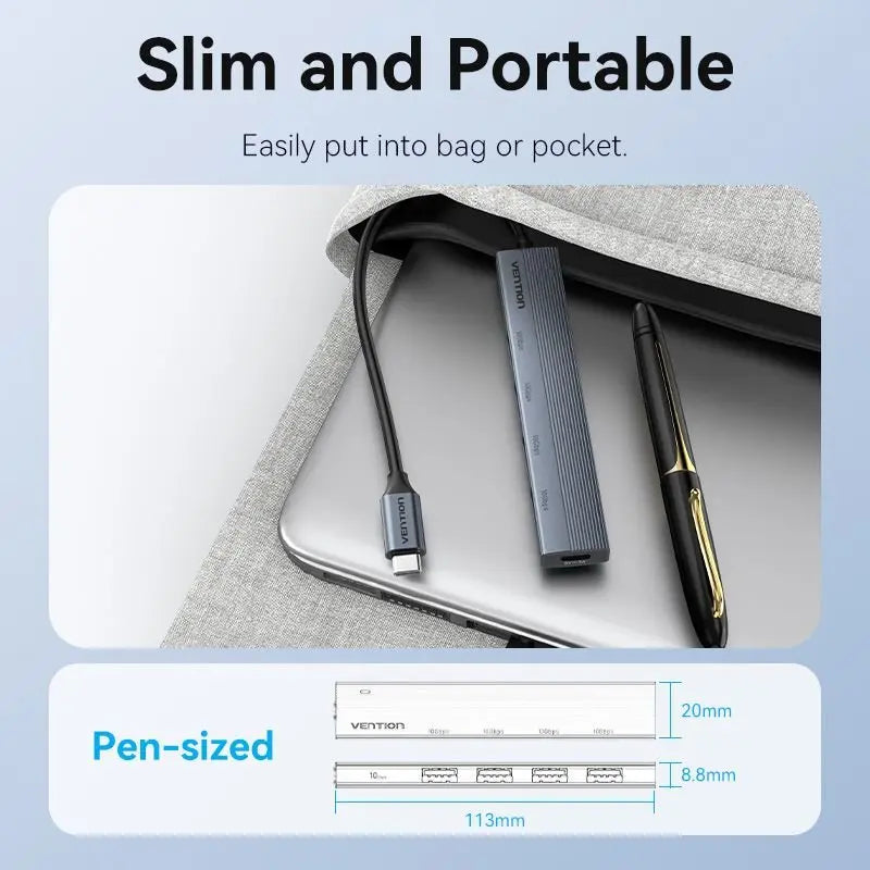 Vention 5-in-1 USB-C Mini Hub - Vention