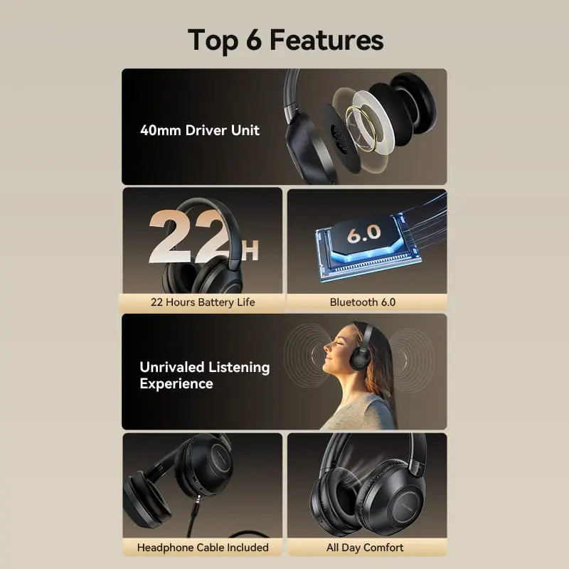 Vention Wireless On-Ear Headphones SoundMate - Vention