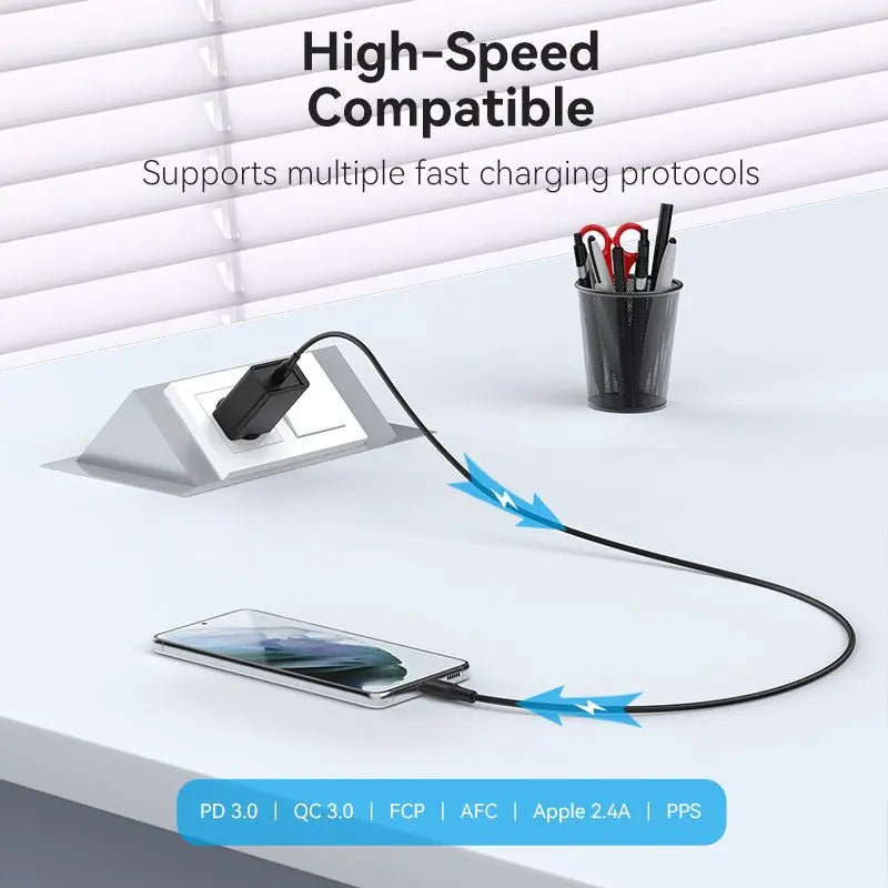 Vention 1-Port USB-C Wall Charger 25W EU-Plug - Vention