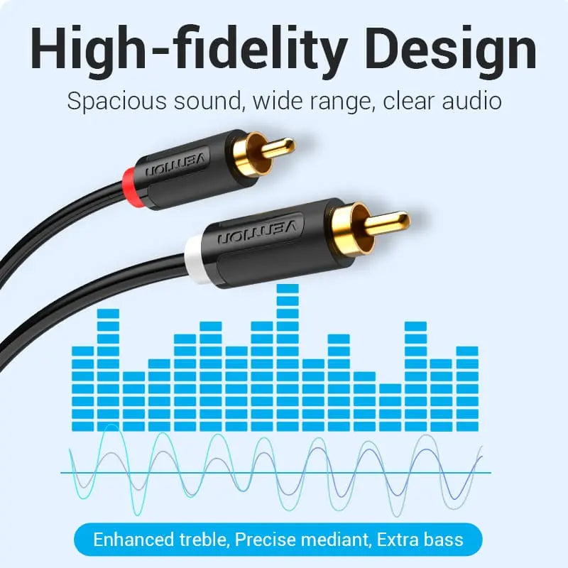 Vention 2-Male to 2-Male RCA Cable - Vention