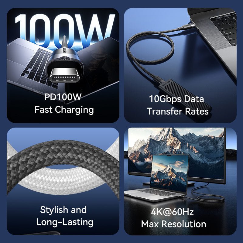 Vention USB 3.2 Gen2 C Male to C Male 10Gbps Cable Aluminum Alloy Type - Vention