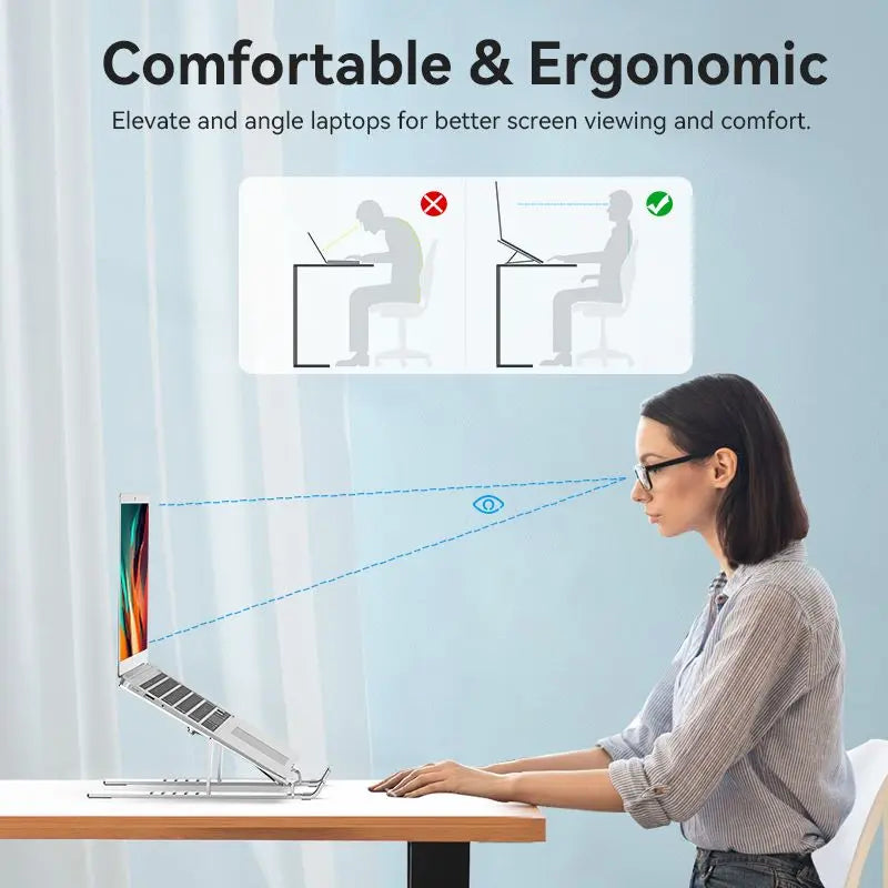Vention Foldable Laptop Stand Silver Aluminum Alloy Type - Vention