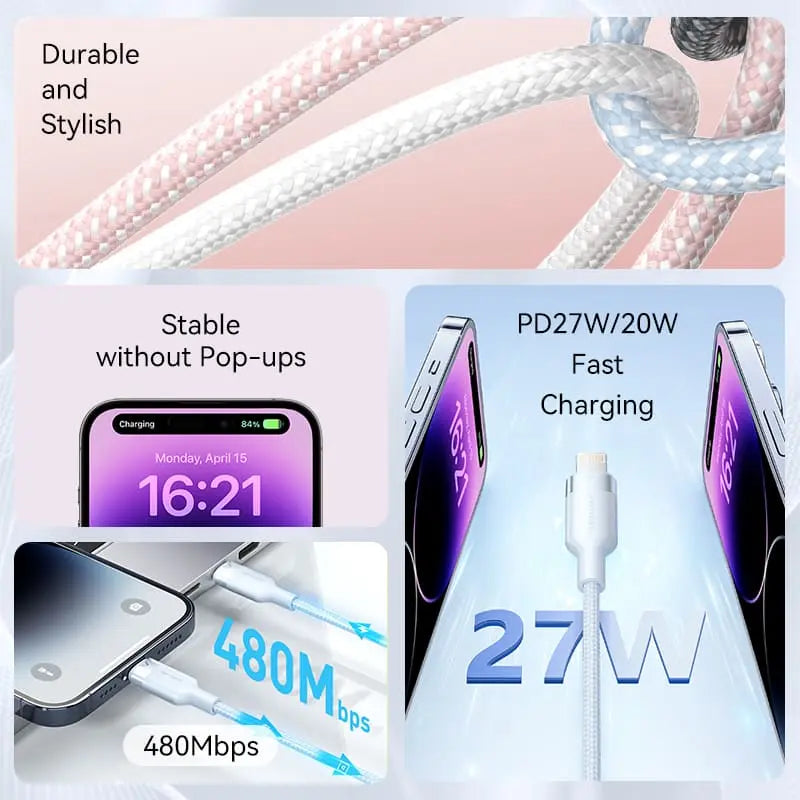 Vention USB 2.0 Type-C Male to Lightning Male 3A Cable Aluminum Alloy Type - Vention