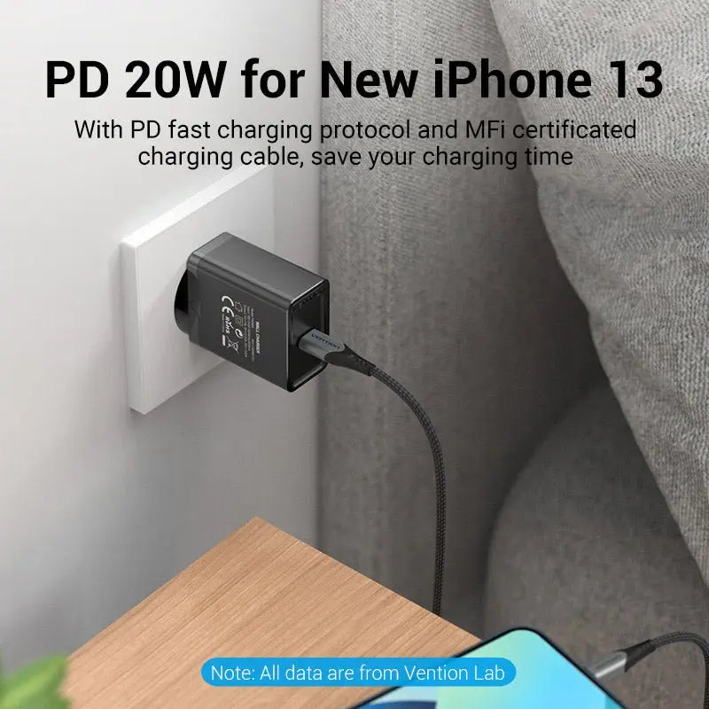 Vention 1-Port USB-C Wall Charger 20W EU-Plug - Vention