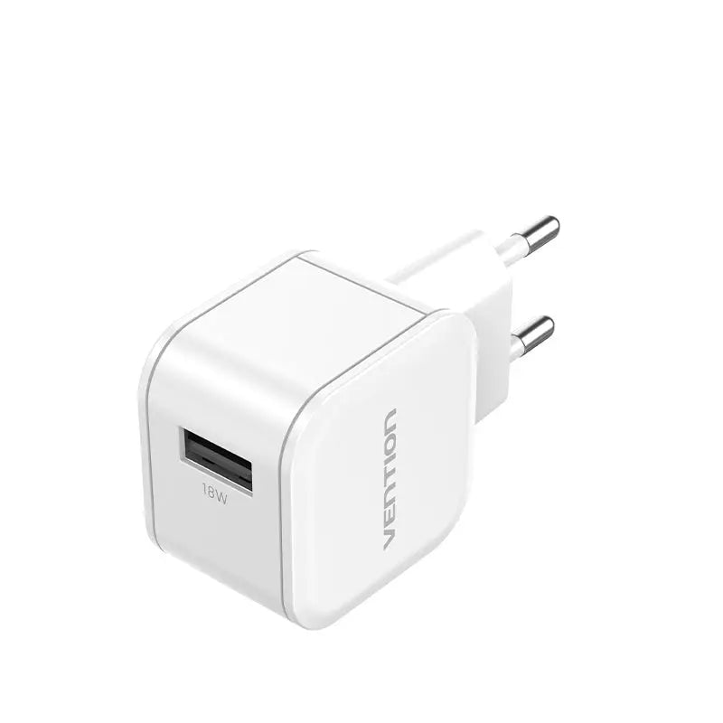 Vention 1-Port USB Wall Charger (18W) EU-Plug Black - Vention