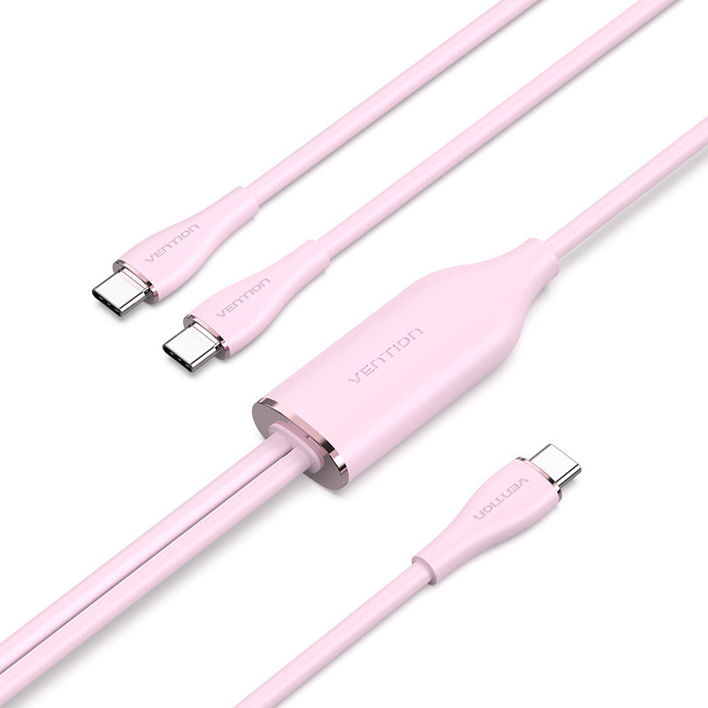 <tc>Vention</tc> Cable USB 2.0 Tipo-C macho a 2 Tipo-C macho 5A de silicona
