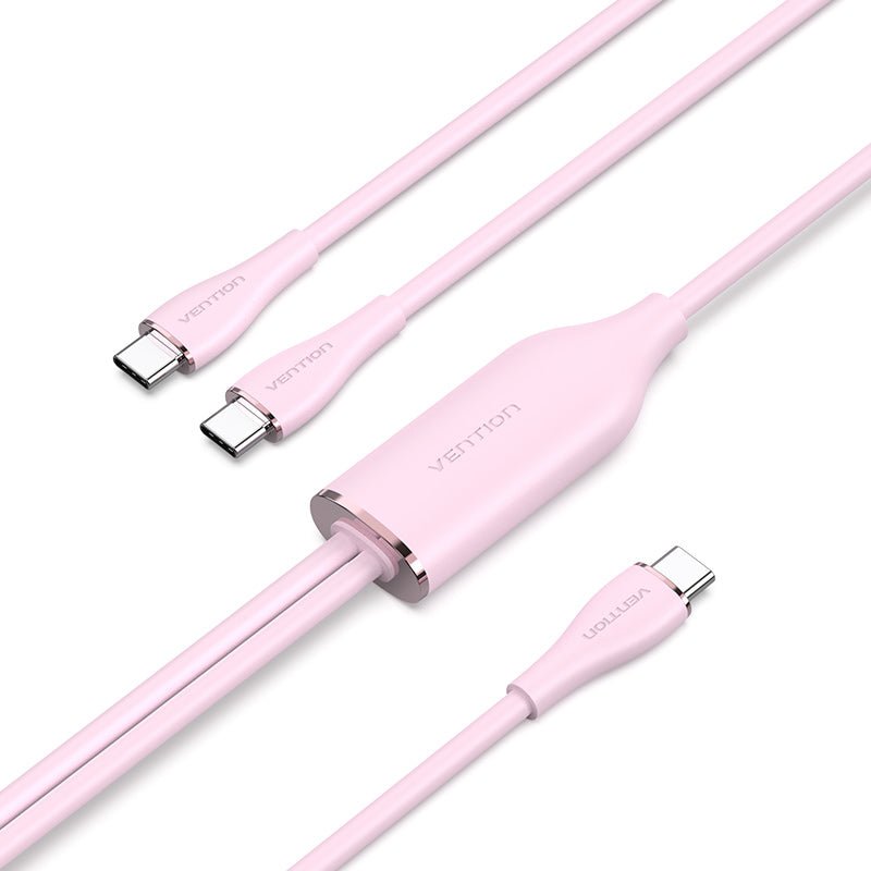 Vention USB 2.0 Type-C Male to 2 Type-C Male 5A Cable Silicone Type - Vention