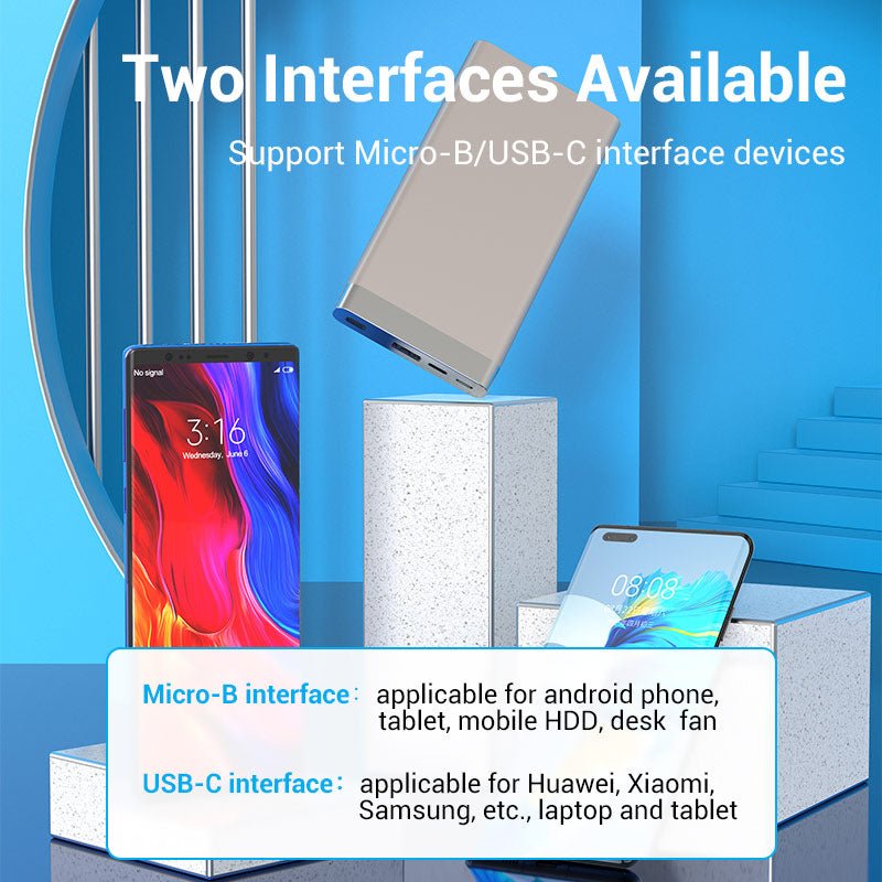 Vention USB 2.0 A Male to 2-in-1 Micro-B&USB-C Male 3A Cable - Vention